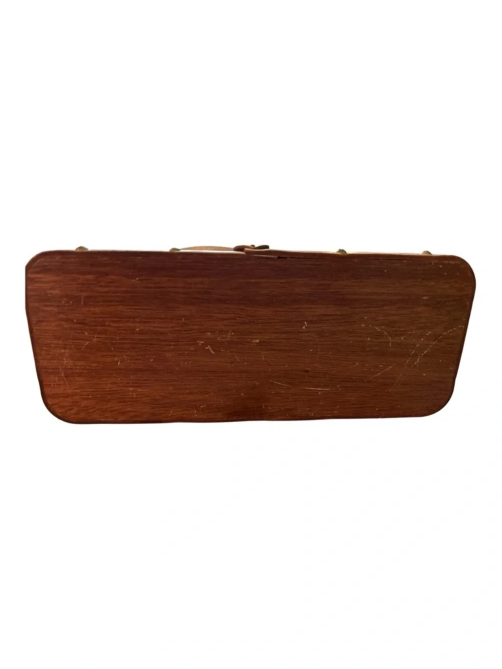 ENID COLLINS vintage structured wood and fabric bag. Earth tone ethnic design